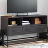 VidaXL TV Cabinet Black 100.5x39x60.5 Cm Steel, TV Stand, TV Sideboard, Multimedia Cabinet, TV Bench, Hi-fi Cabinet, Center of 846542