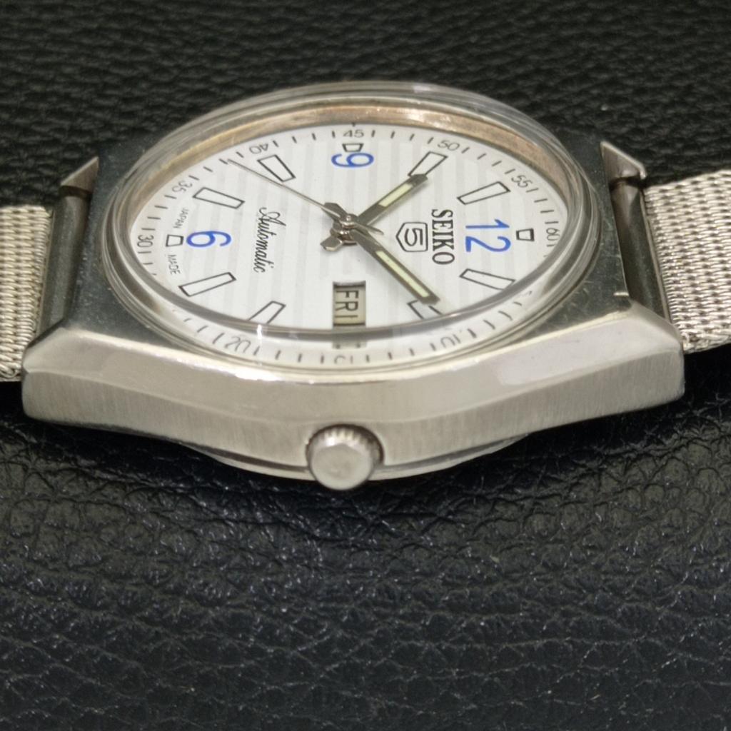 Seiko 5 AUTOMATIC JAPAN 6309A MENS VINTAGE WHITE COLOR DIAL WATCH A701354-5 R206a-a701354
