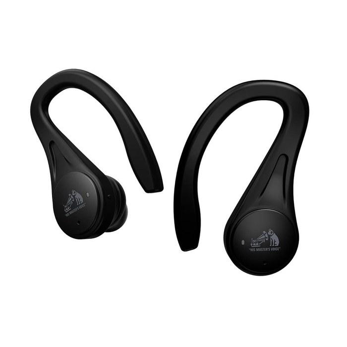 JVC Victor HA-EC25T Truly Wireless Earbuds - Earhook Style - 6.9g/ear - 30hr Playtime - Waterproof - Bluetooth 5.1 - Sports - Black -