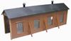 Tsugawayoukou N Gauge Single Track Wooden Locomotive Shed Assembly Kit, Diorama Supplies, NA-102
