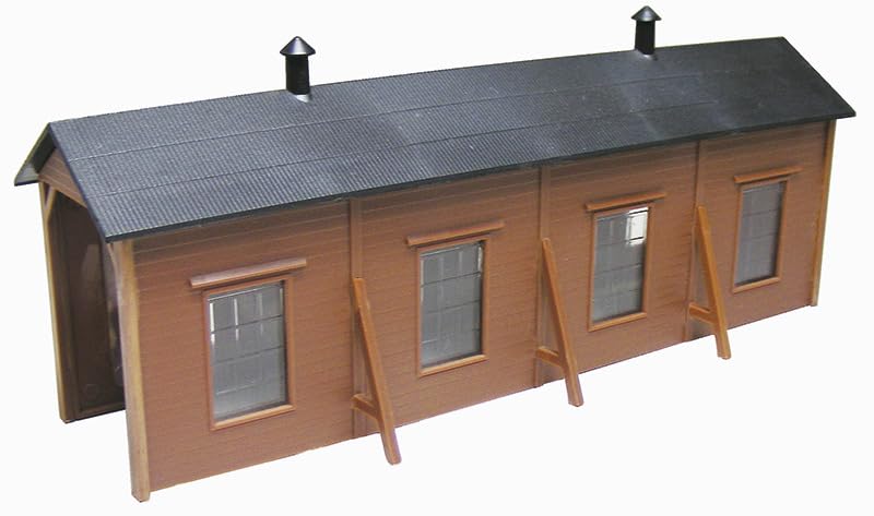 

Tsugawayoukou N Gauge Single Track Wooden Locomotive Shed Assembly Kit, Diorama Supplies, NA-102