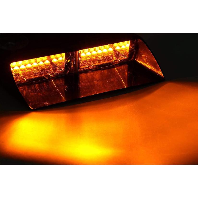 LED Emergency Warning Light 16 LED High Intensity Windshield Hazard Warning Flashing Strobe Law Enforcement Interior Roof Dash Windshield Lamp Lights