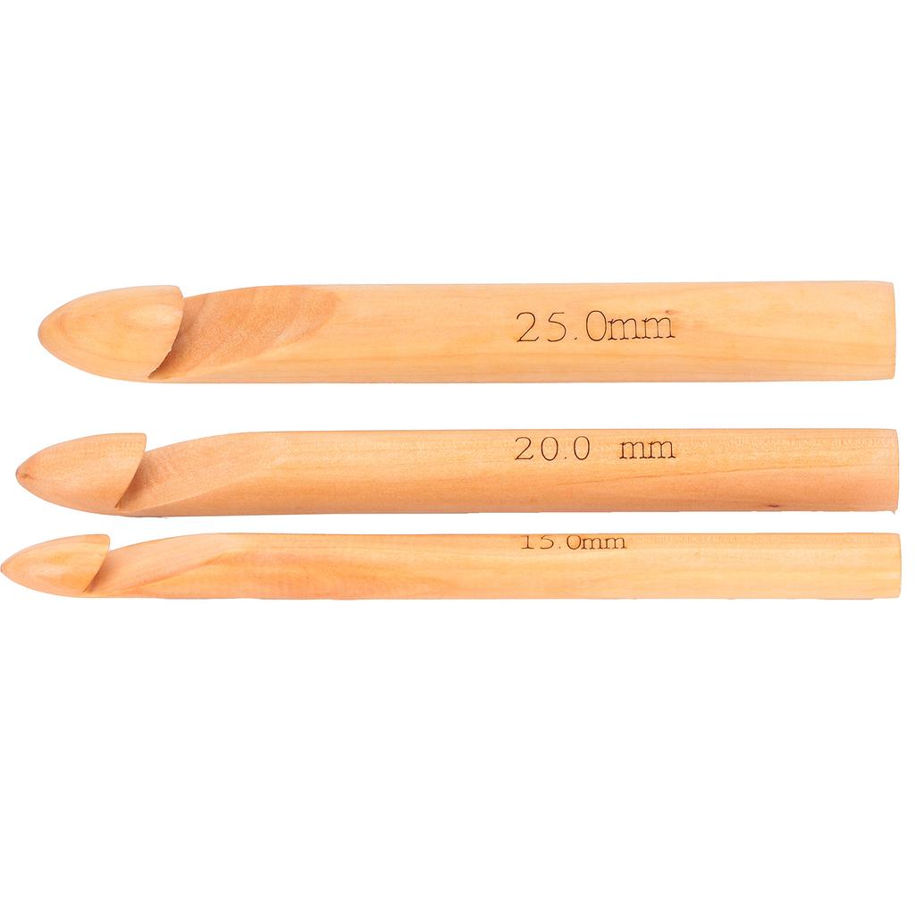 Bamboo Crochet Hook Handcrafted Knitting Needles Yarn Craft 20cm/7.9in Large Crochet HooksWhite