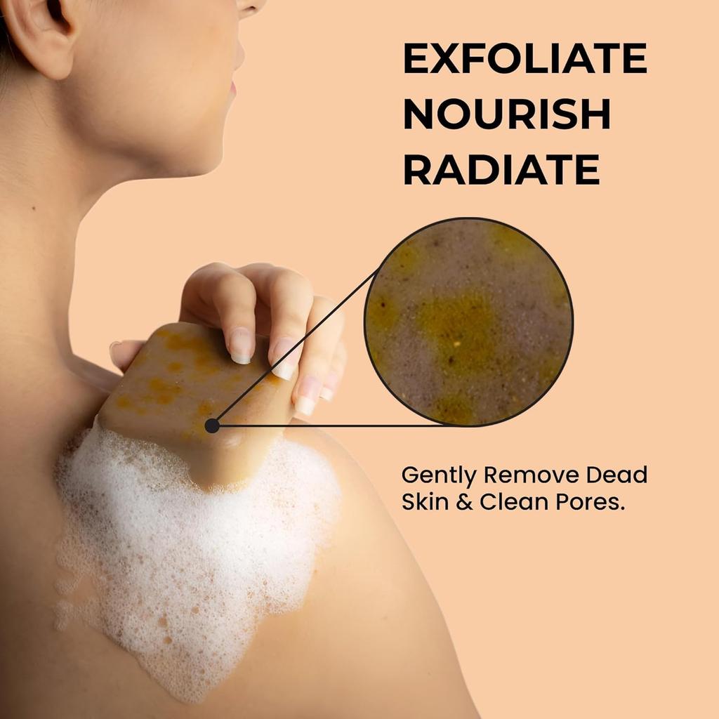 Ghar Soaps Mydło do kąpieli Drzewo sandałowe i szafran 100 g x Opakowanie 4 szt. Dla promiennej, rozjaśnionej skóry