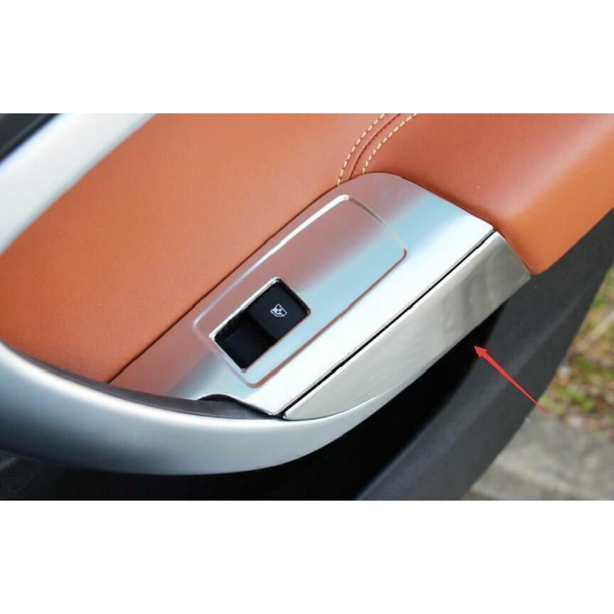 For Buick Regal 2009-2017 Silver Steel Inner Door Armrest Handle Cover Trim 4PCS