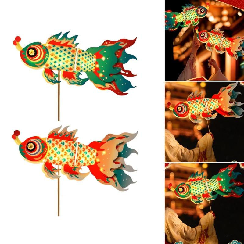 Use Friendly Lanterns DIY Materials Pack Creative Autumn Festival Fish Lanterns DIY Project for School Event