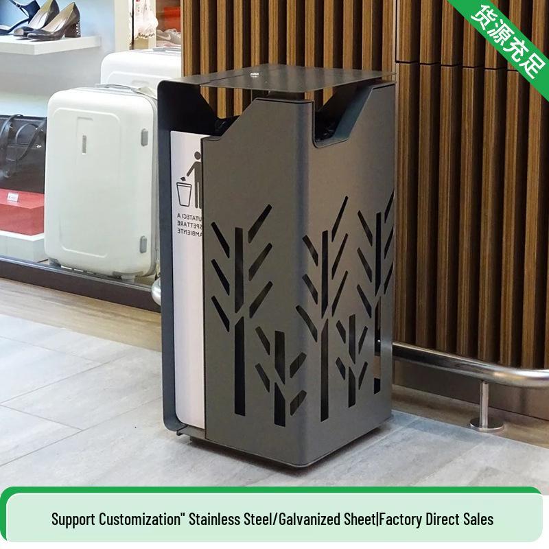Stainless Steel Outdoor Trash Can for Parks and Commercial Areas