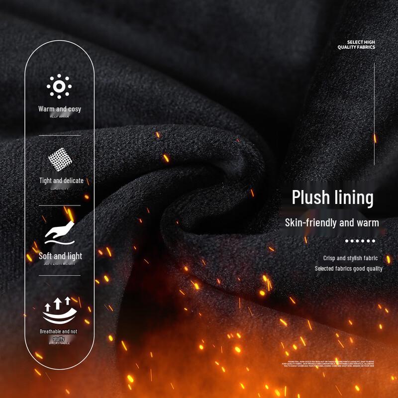 HSTYLE Women's Warm Fleece Lined Wide-Leg Casual Pants