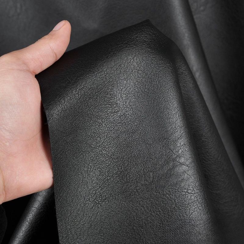 Polished Leather Material for Aged Leather Jackets, Trench Coats, Dresses, Bags, Sofas, Smooth and Waterproof Designer Fabric