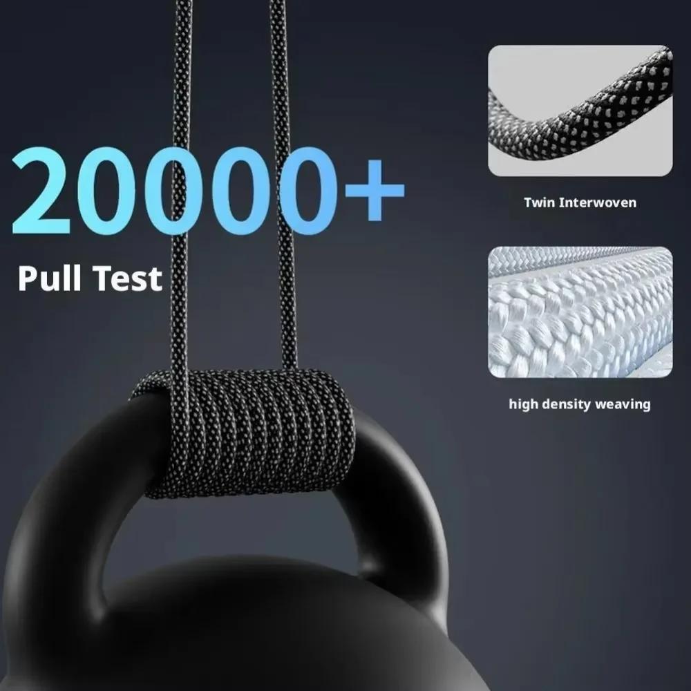 Magnetic Suction Anti Winding 65W USB C To C Fast Charger Cable Nylon Braided USB A To C 1M USB Data Charging Cable Wire