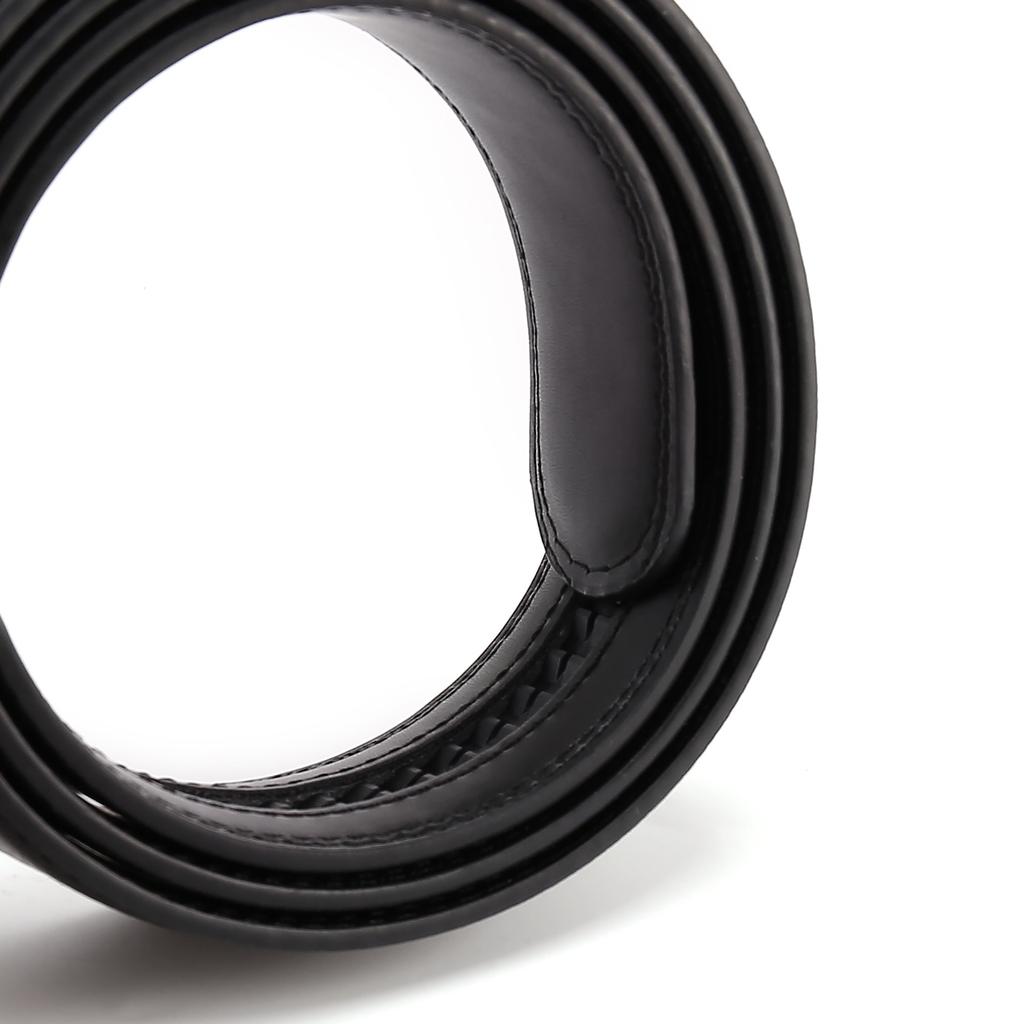 PULO Men's Automatic Buckle Belt Business Belt Comfortable Automatic Buckle Casual Belt