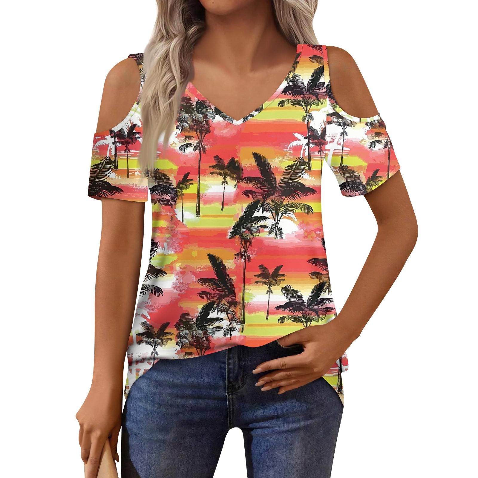 

Женская футболка, элегантная повседневная рубашка с принтом, короткий рукав, летний топ свободного кроя XXXL шафрановый