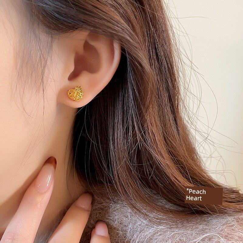 Gold Brushed Small Sugar Cube Stud Earrings for Women 2025 New Arrival Best Selling Accessible Luxury Fancy Dignified Generous Style Unique Earrings