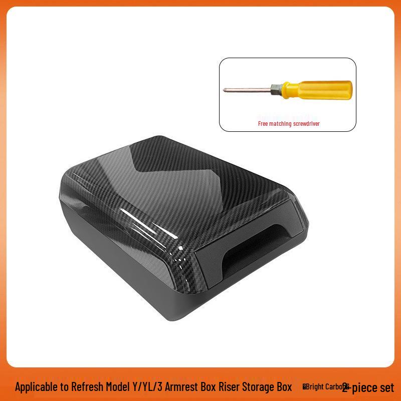 Enhanced Suede Armrest Storage Box for Tesla Y/YL/3