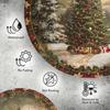 Retro Christmas Tin Sign Santa Claus Snow Scene Metal Wall Art 20x20cm