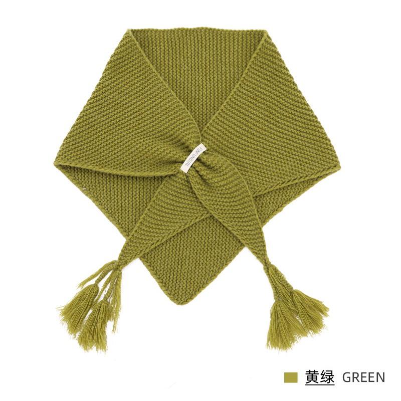 Knitted Wool Blend Scarf - Luxurious Cashmere Feel Triangle Shawl Women Thick Warm Winter Accessory