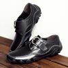 Fashion Fashion Metal Buckle Genuine Leather Loafers Men Brand Luxury Shoes Brown Moccasin Mens Flat Non-Slip Driving Shoes Slip-On Shoe
