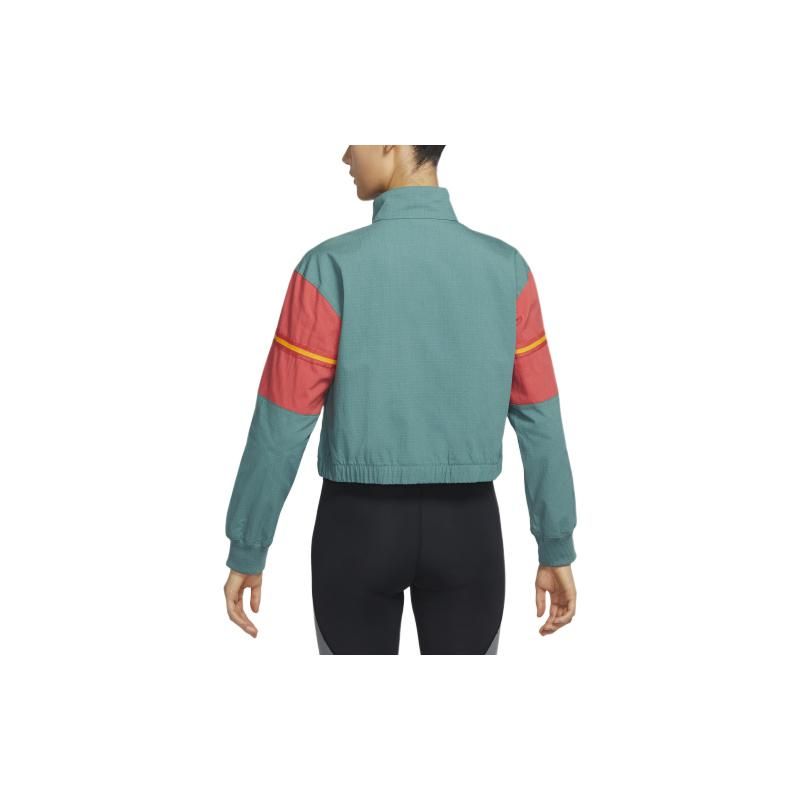 Jordan Solid Logo Woven Retro Sports Stand Collar Jacket Women Jacket Green DQ4626-361