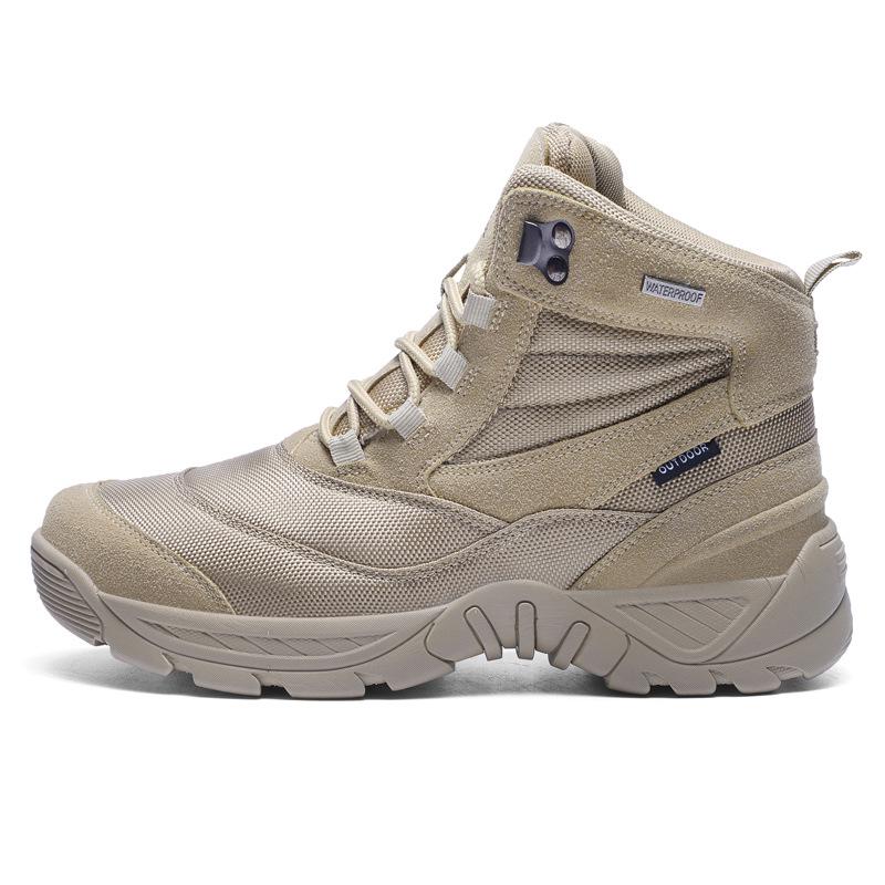 

Men s Lightweight High-Top Hiking and Desert Boots - Large Size Size 45 коричневый
