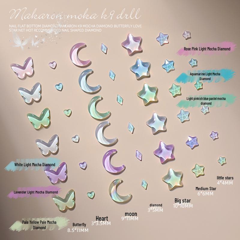 

Mocha K9 Crystal Butterfly Nail Rhinestones - Flat Bottom Nail Art Accessories
