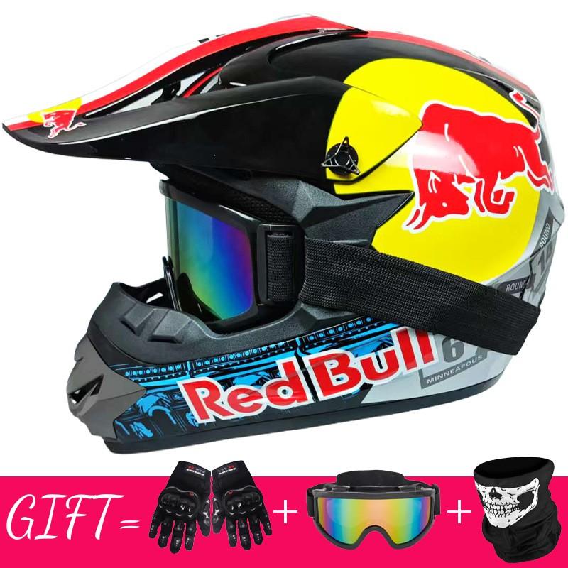 Full Face Mountain Bike Helmet With Goggles Gloves Mask Downhill MTB Trail Riding