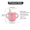 4 Stück Silikon Baby Essschale Tasse Lätzchen Löffel Sets Kinder Rutschfest Saug Napf Geschirr Säugling Essen Snack Schale Lila