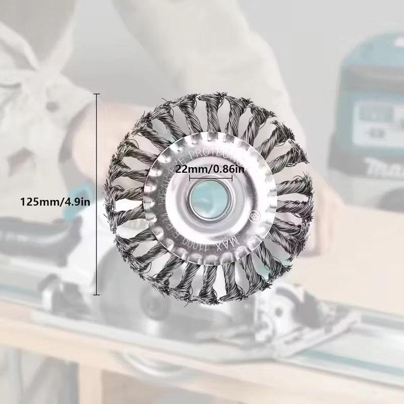 

5/6 дюймовая стальная проволочная щетка Универсальная садовая щетка для прополки Удаление ржавчины Щетка для сорняков Головка для триммера Кусторез Инструменты для газонокосилки