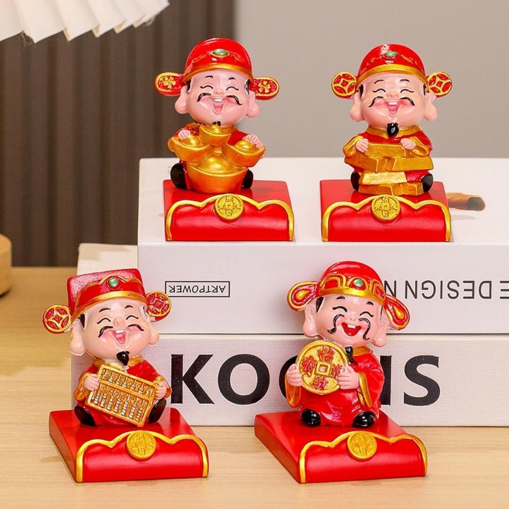 Chinese God Chinese Wealth God Ornament Mobile Phone Stand Spring Festival