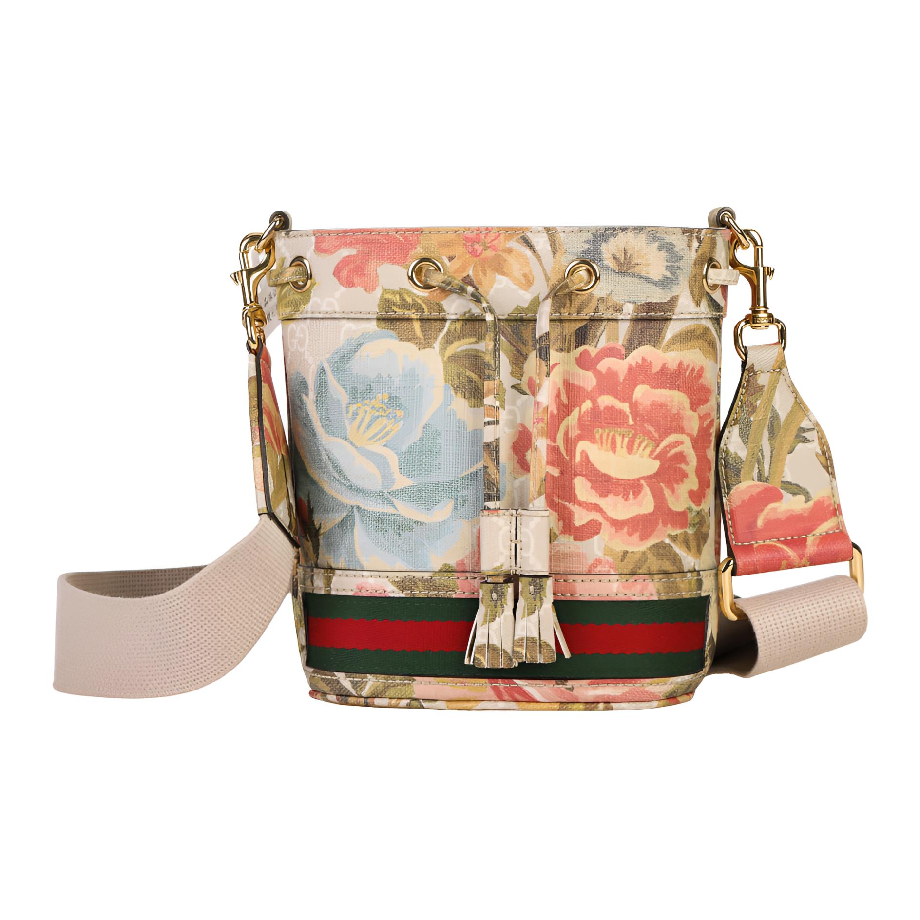 

Gucci Ophidia Floral Logo Drawstring Bucket Bag Women Shoulder Bag Multicolor 731938-FABCG-9556 Shopping Bag Set(Basic Set+Shopping Bag)
