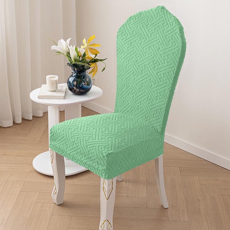 

European Jacquard Chair Cover for Household Full-inclusive Dustproof Stool Chair Cover Elastic Thickened Anti-slip Chair Cover for All Seasons 55CM