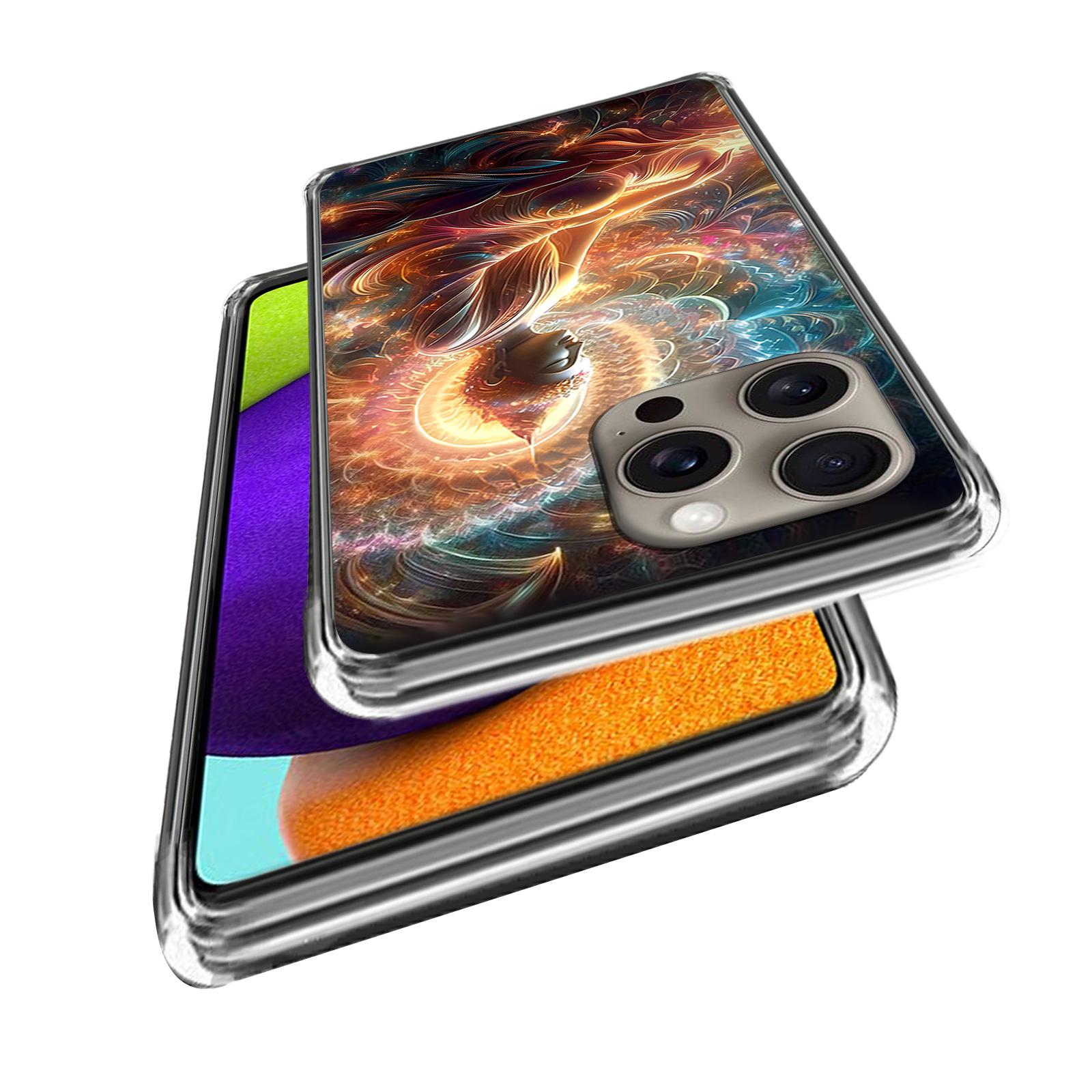 

For iPhone 16 Pro Max Case Shock-Absorbent TPU Pattern Printed Phone Cover Style C