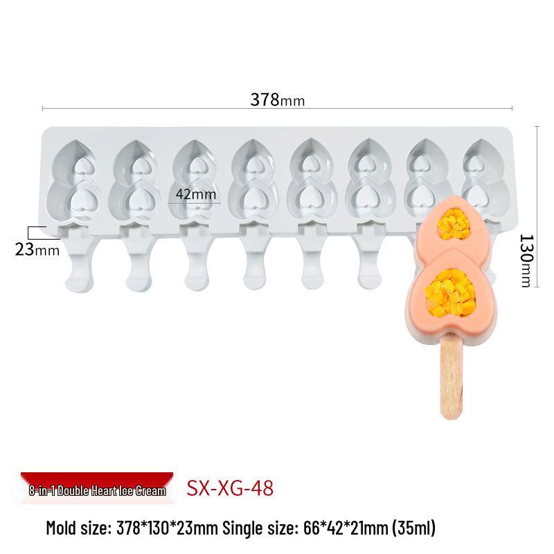 Sanxin Silicone Ice Cream Mold for Homemade Children's Popsicles, Christmas Cakes, and Chocolate Fruits