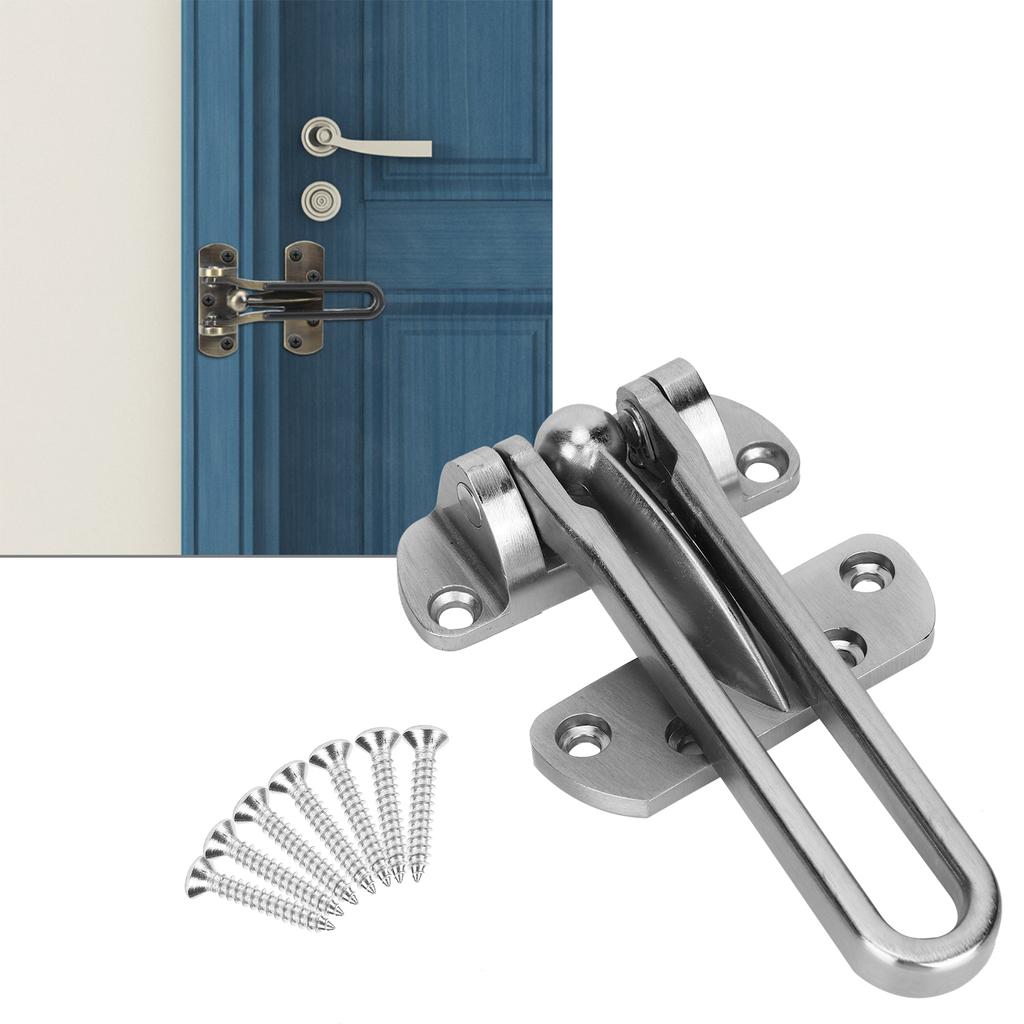 Stainless Steel AntiTheft Lock Buckle Security Guard Door Safety Lock Latch for Home Hotel(Brushed Nickel )