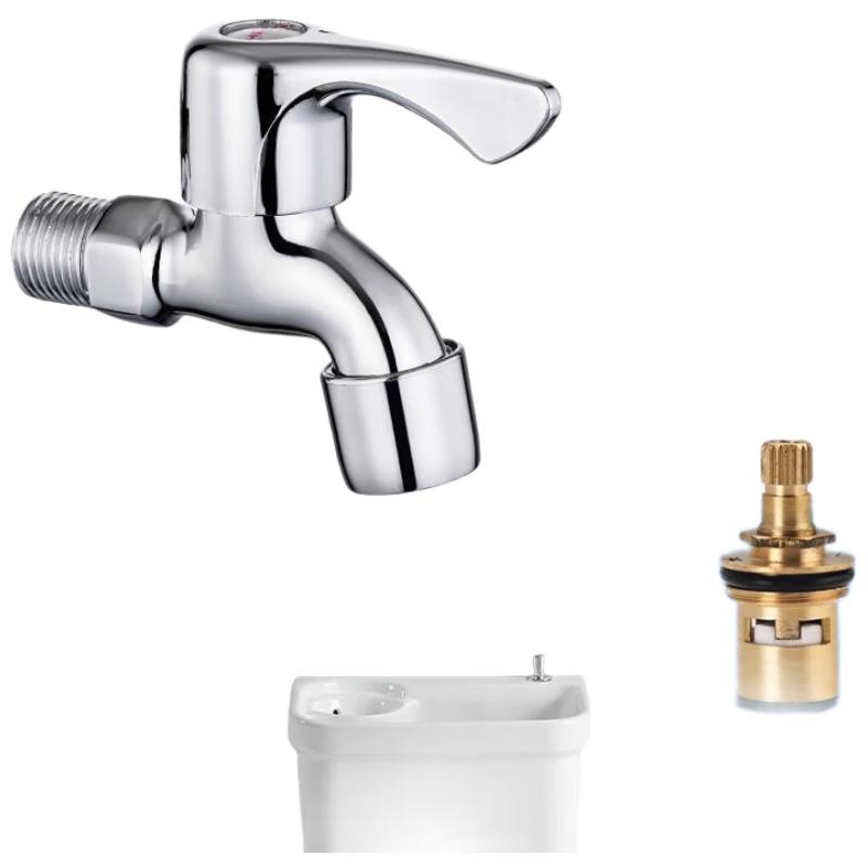 HANDUNYOU Brass Mop Sink Faucet