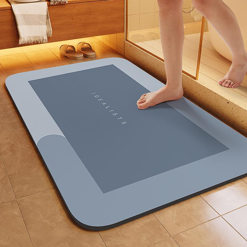 Soft diatom mud absorbent mat bathroom floor mat bathroom door thickened non-slip quick-drying foot mat door mat toilet carpet