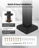 Handrails for Outdoor Steps, 2-3 Step Adjustable Height, Carbon Steel Transitional Handrail with Installation Kit, Exterior Hand Railing for Steps,