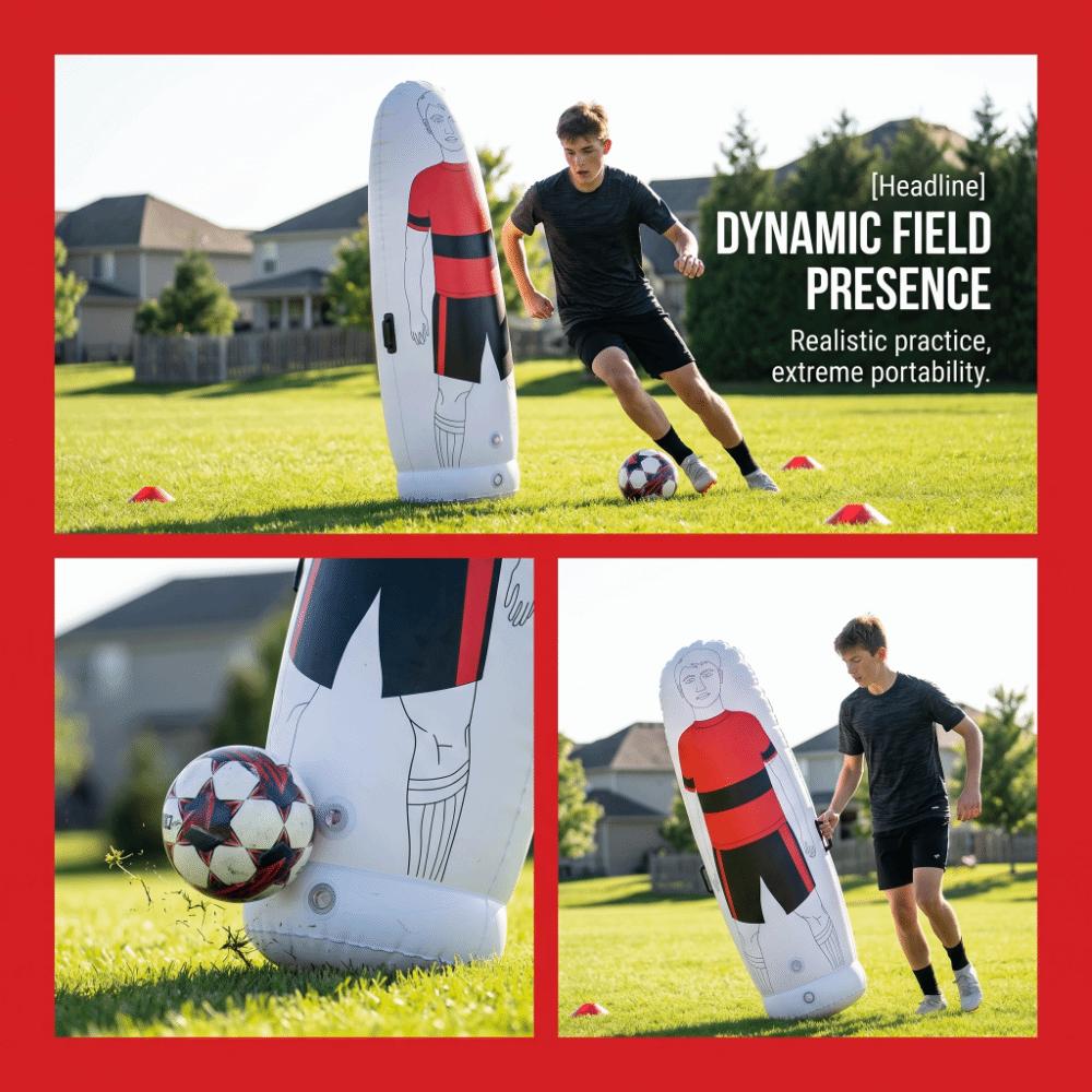 Freestanding Base Inflatable Mannequin Human-Shaped Print Free Kick Wall  Beginner Drills
