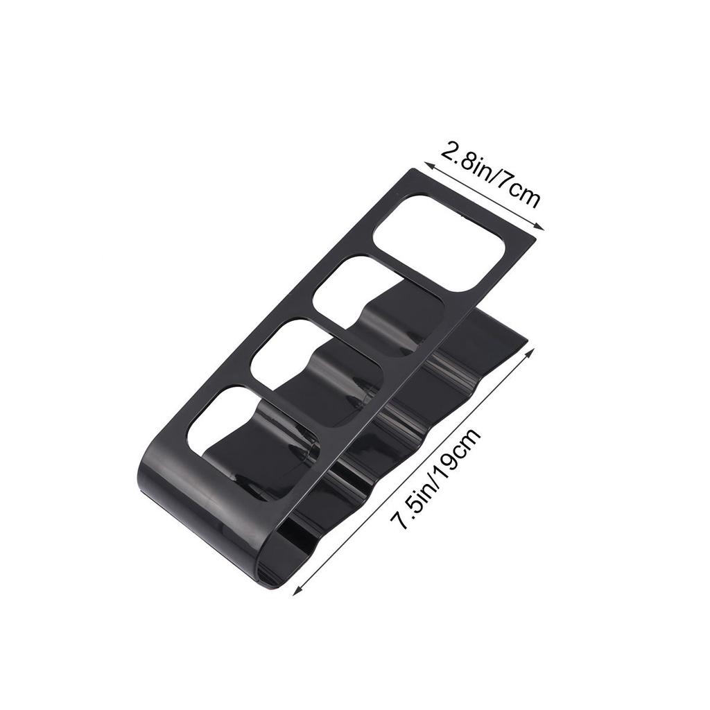 4 Frame Remote Organizer Holder Storage Rack Compact Antislip Stand Black for Dvd Vcr Remote Controls Organizer
