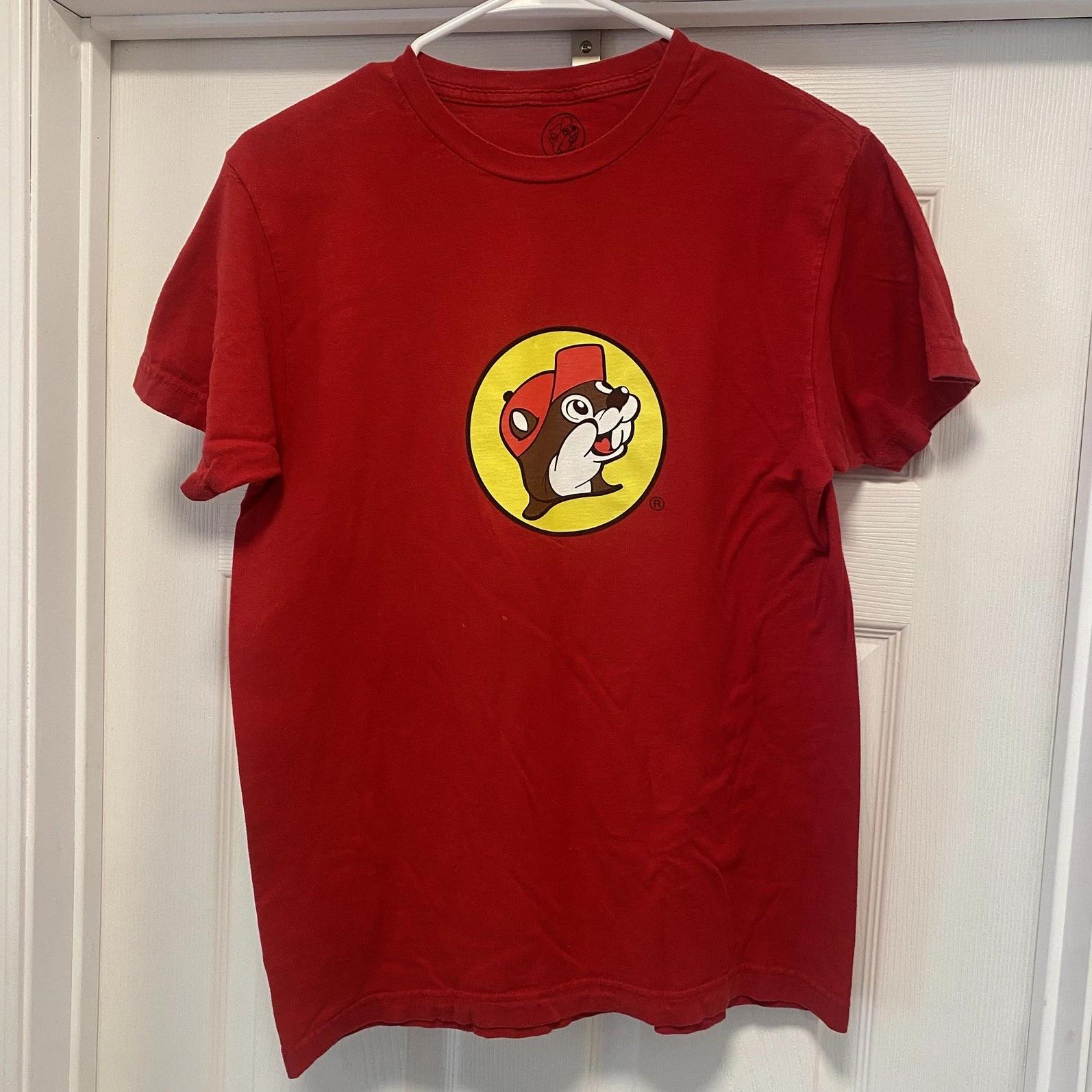 Футболка Buc-ee s Размер M Красный Графический Принт Логотип Повседневная Мужская XL