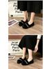 Women's Summer Flat Fur Bean Shoes with Rabbit Hair, Plus Size, Wear Outdoors