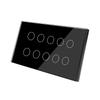 Smart Zigbee Tuya WiFi Voice-Control 10-Gang Touch Switch with Alexa, 146 Tempered Glass Panel, Model 5/8.