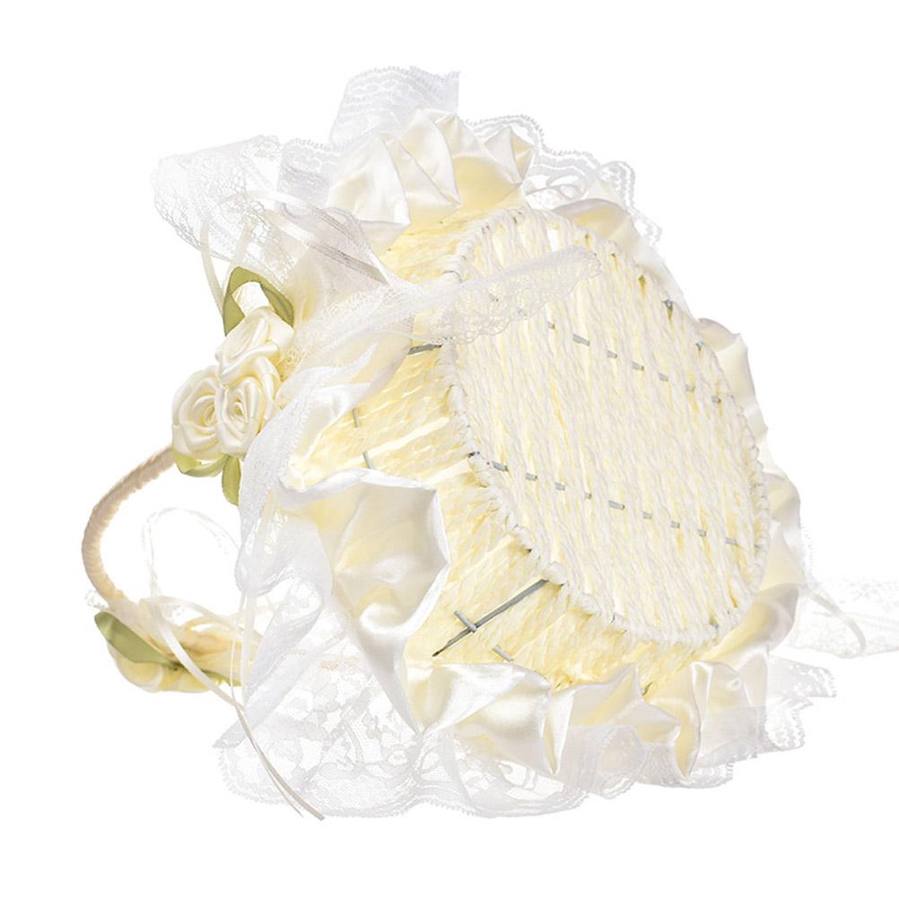 Wedding Flower Basket Wedding Flower Girl Basket Hand Woven Lace Wedding Basket