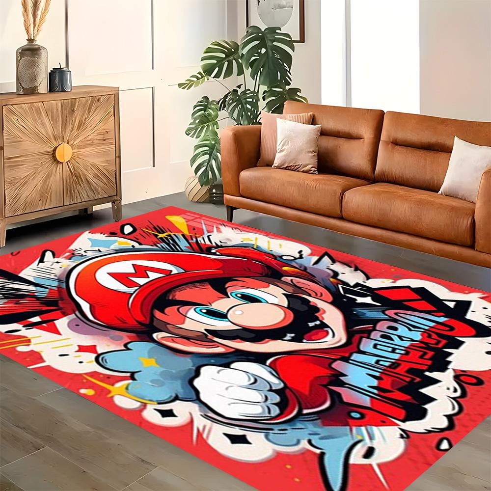 Super Mario Adventure for Living Room rug, Bedroom, Study Room, Hallway Decoration, Perfect for Home Decoration or Holiday Gifts