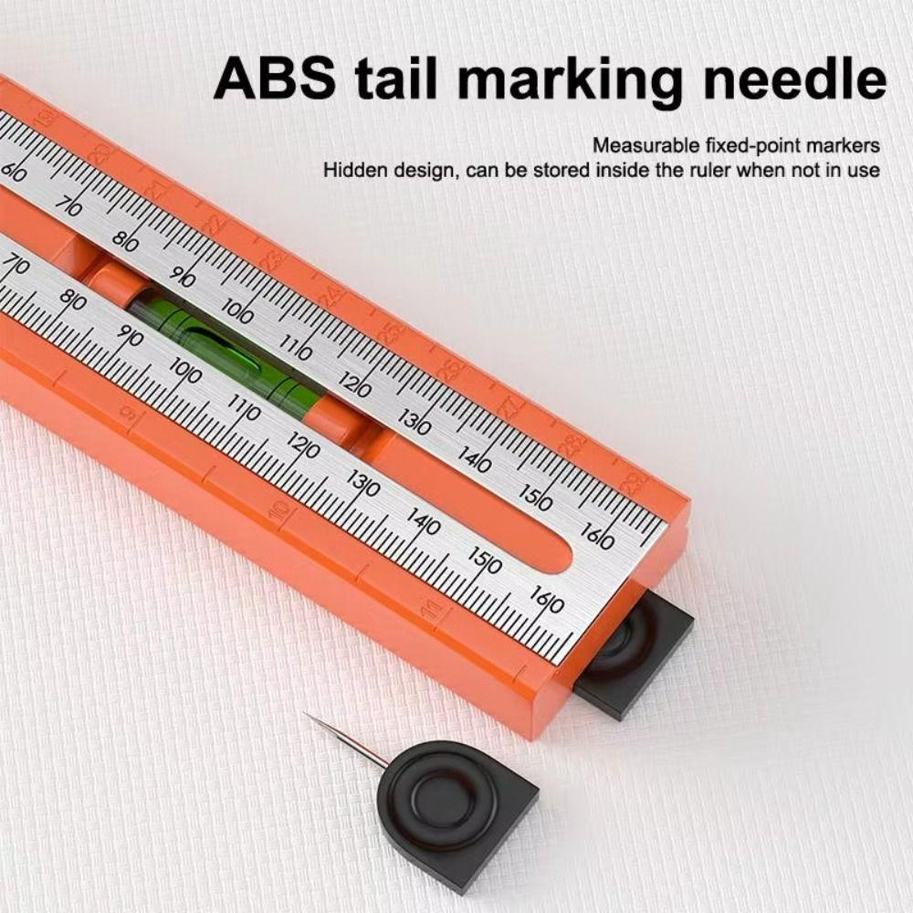 Multi-Function Marking Protractor Foldable Depth Measuring Tool Folding Ruler Building Projects