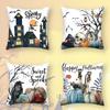 Halloween Pumpkin Cartoon Pillow Cover Festive Home Sofa Bedside Bedside Comfortable Breathable Pillow Cover