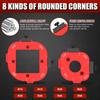 R10-R50 Aluminum Alloy Round Corner Radius Template Set Router Table Jig for Woodworking Arc Cutting Aid with Removable Clip