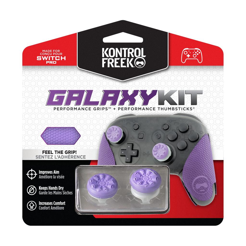 KontrolFreek Galaxy for Nintendo Switch Pro Performance Thumbsticks and Performance Grips Galaxy Purple