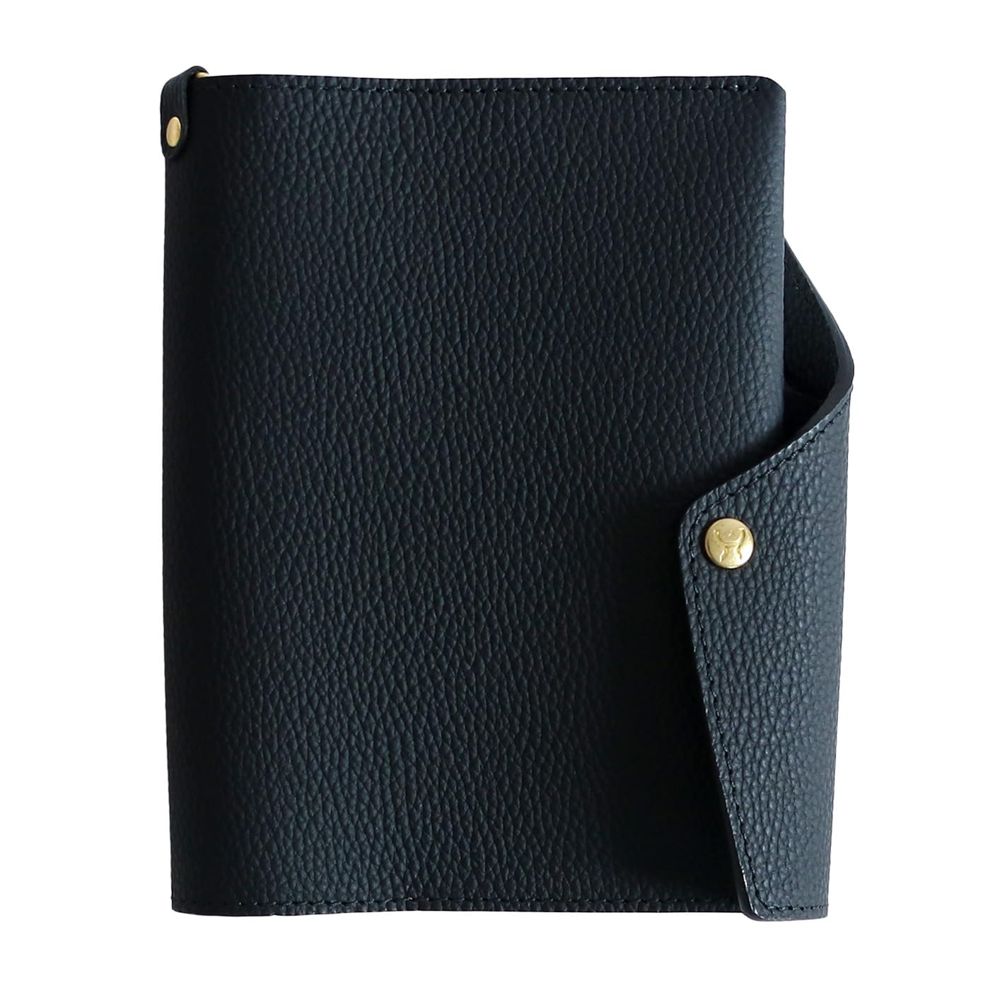 

A truly useful notebook vibrant A6 made in genuine pen pouch [HUKURO] cover, (booklet type), Japan, leather, antibacterial, holder, leather, men, чорний