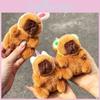 Adorable Capybara en Peluche Tête d'Animal Porc d'Eau Bandeau Porte-clés Cadeau Pour Enfants