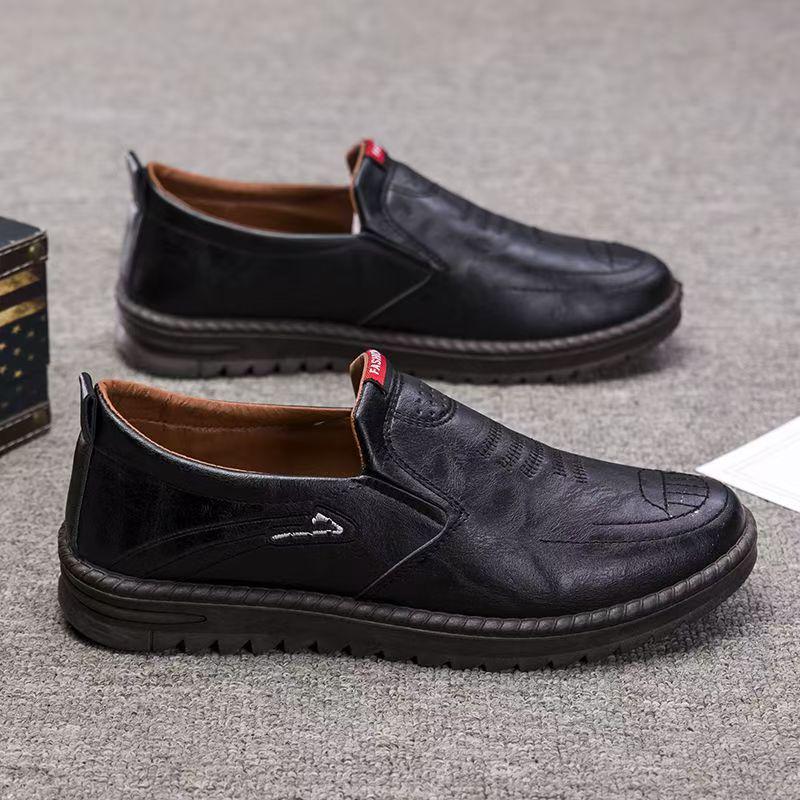 Herren Frühling 2025 Weiche Leder Slipper - Perforierte Freizeit-Slipper